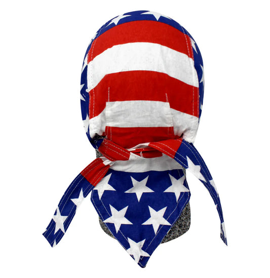 Bandana Headwrap DANBANNA DELUXE American Flag Du-Rag Skull Cap