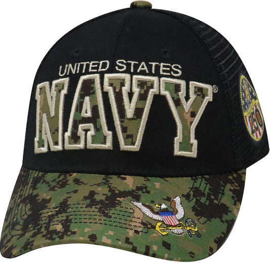 US Navy 250th Anniversary Embroidered Baseball Cap