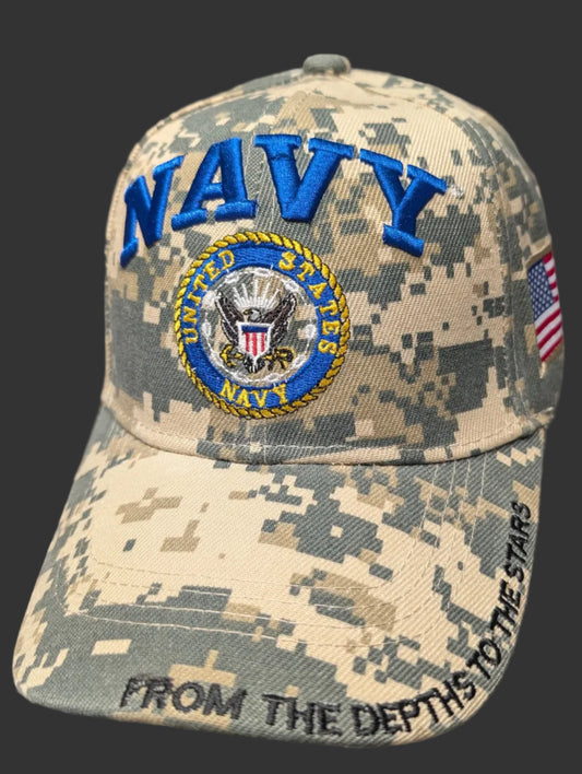 US NAVY - "From the Depths to the Stars" BALL CAP - NAVY CAMO