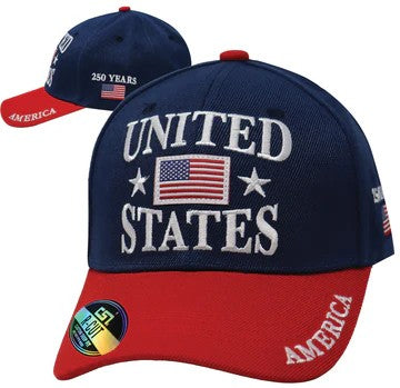 America 250th Anniversary Baseball Cap USA Patriotic Hat
